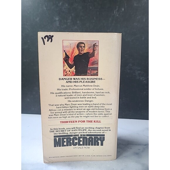 Marc Dean Mercenary Thirteen For The Kill By Peter Buck Paperback - Picture 9 of 10